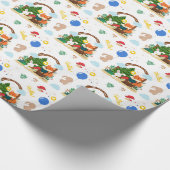 Papier Cadeau Un mignon renard et lapin dans la forêt (Coin)