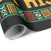 Papier Cadeau Un mois peut tenir notre histoire Black Pride Afri (Coin rond)