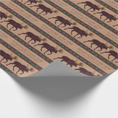 Papier Cadeau Un Moose Rustique Faux En Cuir-Regardez N'Importe  (Coin)