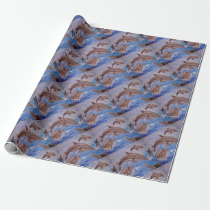 Papier Cadeau Un morceau de dauphins de saut