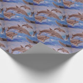 Papier Cadeau Un morceau de dauphins de saut (Coin)