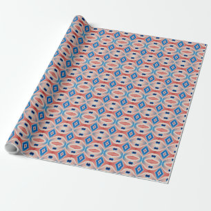 Papier Cadeau Un motif de design classique tendance multicolore