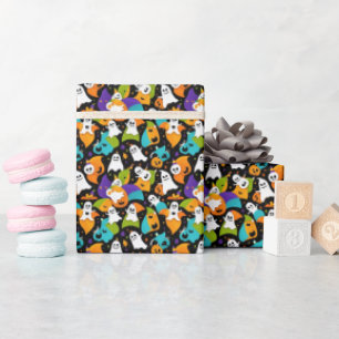 Papier Cadeau Un motif d'Halloween fantôme
