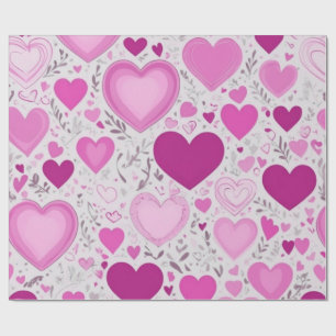 Papier Cadeau Un motif rose doux et charmant