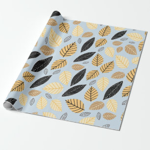 Papier Cadeau Un motif sans couture des feuilles d'automne sur l