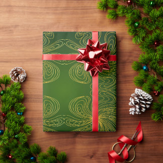 Papier Cadeau Un motif symétrique abstrait avec des lignes organ