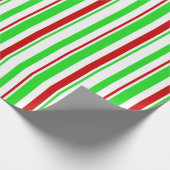 Papier Cadeau Un Motif vert, blanc, rouge inspiré par Noël (Coin)