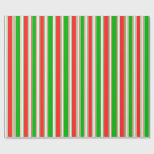 Papier Cadeau Un Motif vert, blanc, rouge inspiré par Noël (Plat)