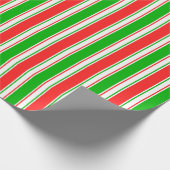 Papier Cadeau Un Motif vert, blanc, rouge inspiré par Noël (Coin)