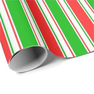 Papier Cadeau Un Motif vert, blanc, rouge inspiré par Noël