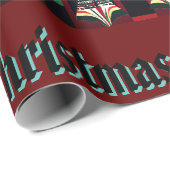 Papier Cadeau Un Noël Afrocentré sans couture de 30 pouces x 6 p (Coin rond)