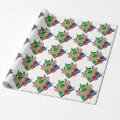 Papier Cadeau Un Noël de renne mignon (Déroulé)