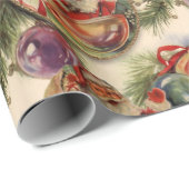 Papier Cadeau Un Noël des années 50 (Coin rond)
