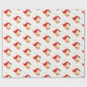 Papier Cadeau Un Noël très joyeux, père Noël rétro (Plat)