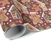 Papier Cadeau Un papier d'emballage de Noël à motifs (Coin rond)