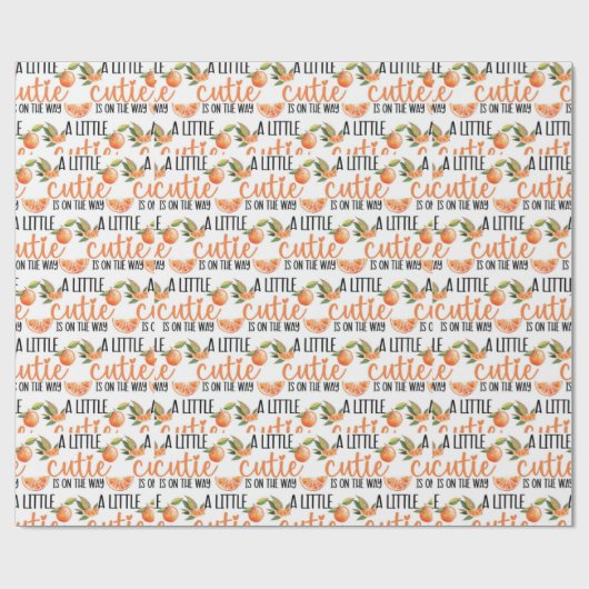 Papier Cadeau Un Papier D'Enveloppement De Baby shower Un Peu Cu (Plat)