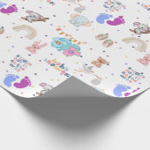 Papier Cadeau Un Petit Est En Route, Baby shower Enveloppé (Coin)