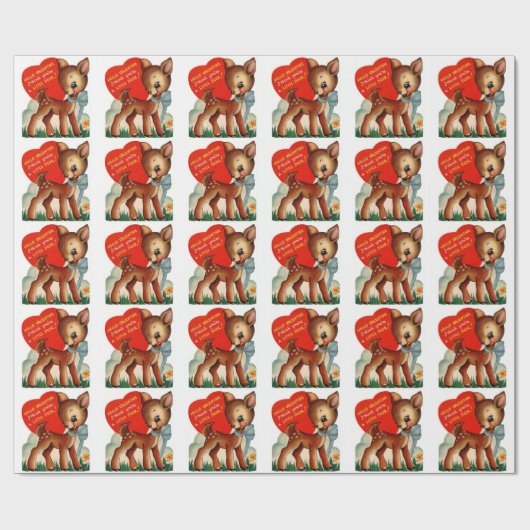 Papier Cadeau Un petit papier d'emballage de Valentine | de cru (Plat)