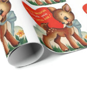 Papier Cadeau Un petit papier d'emballage de Valentine | de cru (Coin rond)