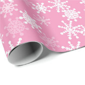 Papier Cadeau Un petit papier d'enveloppement rose et blanc de f (Coin rond)