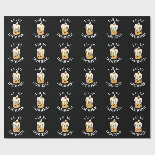 Papier Cadeau Un Petit Peu Lumière Tête Funny Chandelles Puns Da (Plat)