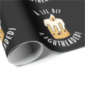 Papier Cadeau Un Petit Peu Lumière Tête Funny Chandelles Puns Da (Coin rond)