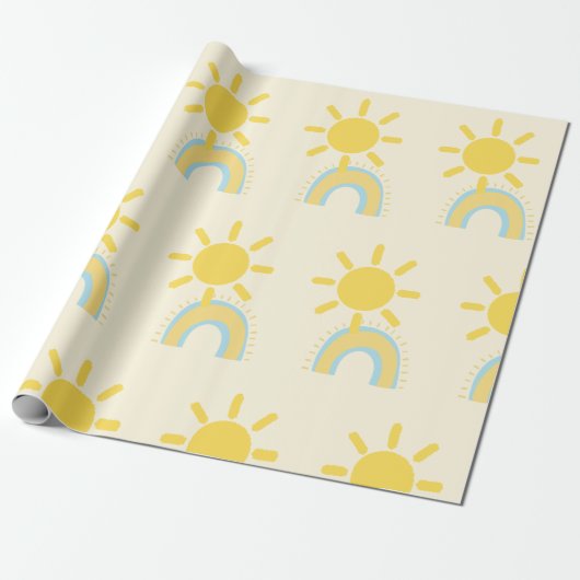 Papier Cadeau Un petit rayon de papier enveloppant de soleil (Déroulé)