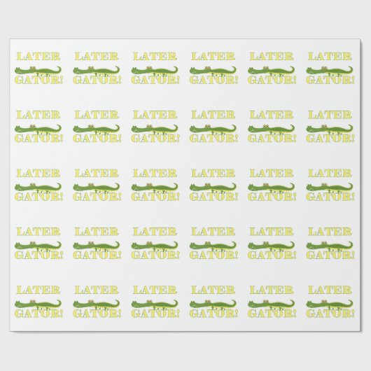 Papier Cadeau Un plus défunt alligator (Plat)