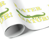 Papier Cadeau Un plus défunt alligator (Coin rond)