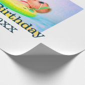 Papier Cadeau Un premier anniversaire photo moderne ajouter nom (Coin)