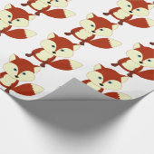 Papier Cadeau Un renard rouge mignon (Coin)