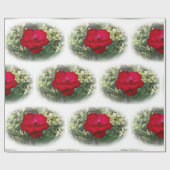 Papier Cadeau Un rose solitaire (Plat)