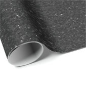 Papier Cadeau Un rouleau de granit noir (Coin rond)