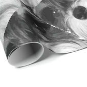 Papier Cadeau Un Schnauzer miniature noir et blanc (Coin rond)