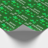 Papier Cadeau Un Shamrock vert en vedette Joyeuse Saint Patrick` (Coin)