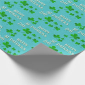 Papier Cadeau Un Shamrock vert en vedette Joyeuse Saint Patrick` (Coin)