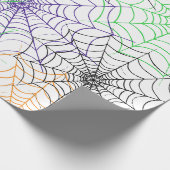 Papier Cadeau Un simple Motif Web d'Halloween Spider (Coin)