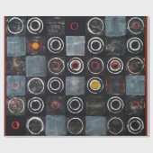 Papier Cadeau Un tableau abstrait ; une grille de cercles estamp (Plat)