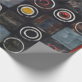 Papier Cadeau Un tableau abstrait ; une grille de cercles estamp (Coin)