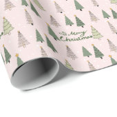 Papier Cadeau Under the Snowy Trees – Christmas Wrapping Paper (Coin rond)