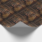 Papier Cadeau Une belle bibliothèque de vacances (Coin)