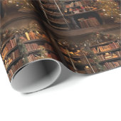 Papier Cadeau Une belle bibliothèque de vacances (Coin rond)