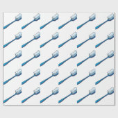 Papier Cadeau Une brosse à dents bleue (Plat)