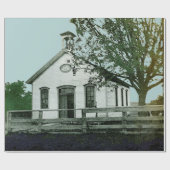 PAPIER CADEAU UNE CHAMBRE ÉCOLE ÉCOLE HOUSE EAU COULEUR ENSEIGNA (Plat)