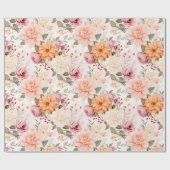 Papier Cadeau Une conception de série florale d'automne 2 (Plat)