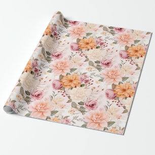 Papier Cadeau Une conception de série florale d'automne 2