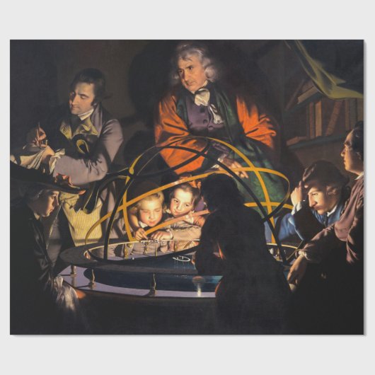 Papier Cadeau Une conférence de philosophe sur le système solair (Plat)