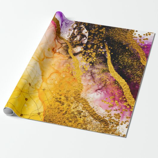 Papier Cadeau Une créativité transparente. Nuages Abstraits -ART (Déroulé)