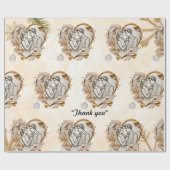 Papier Cadeau "Une Embrasse Au Coeur" (Plat)