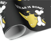 Papier Cadeau Une Étoile Est Bone Funny Film Titre Pun Dark BG (Coin rond)